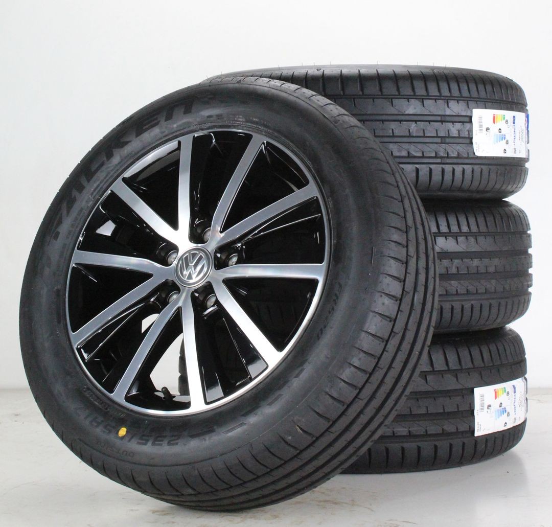 VW T5 T6 T6.1 Summer Wheels 17 Inch Rims Cascavel Black Alloy Rims 7E0601025L