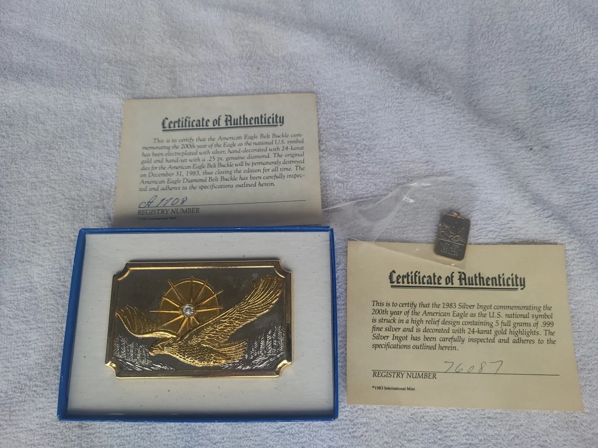 Award Design New Orleans World Fair 24K Gold & Silver plated Brass Belt Buckle il_fullxfull.6462901680_2n56.jpg main image 4