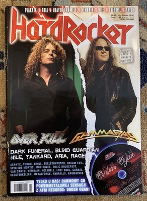 HARD ROCKER Feb 2010 heavy metal magazine Overkill Gamma Ray w/ Orden Ogan CD