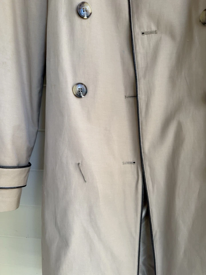 Ralph Lauren Women's Hooded Single Breasted Trench Coat Size L Beige - Image 4 of 4