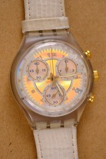 SWATCH CHRONO-FLEX WHIPPED CREAM - SCK400 SCK 400 goldenes Ziffernblatt