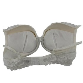 La Perla Ivory Lace Push Up Bra Padded Underwire Strappy Adjustable Straps Lux
