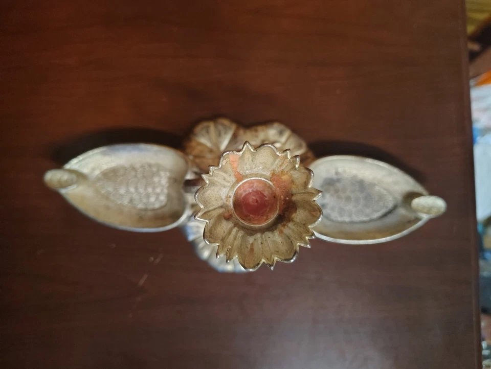 Antigo 1930 art déco cinzeiro de cisne banhado a prata decoração bandejas de bugigangas - Imagem 2 de 2