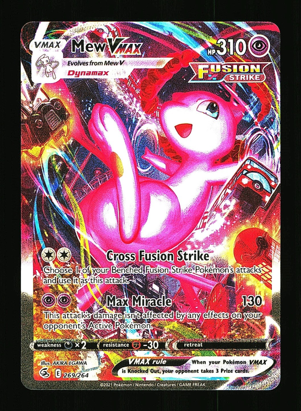 Mew VMAX 2021 Sword & Shield: Fusion Strike #269/264 Holo