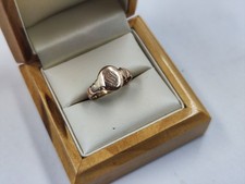 Vintage 9ct Rose Gold Signet Ring 