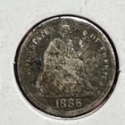 1886 US Seated LIBERTY SILVER Dime!! FINE Details! Old US Coin!