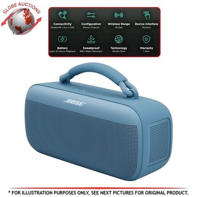 Bose SoundLink Max Portable Speaker - Blue w/ Cable & Pouch (Model 442368)