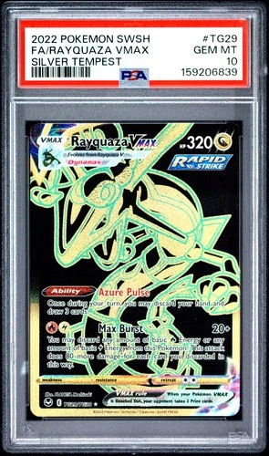 6839 Rayquaza VMAX 2022 Pokemon Sword & Shield Silver Tempest #TG29/TG30 PSA 10