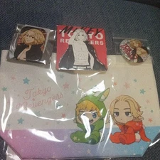 Tokyo Revengers Can Badge Tote Bag Set