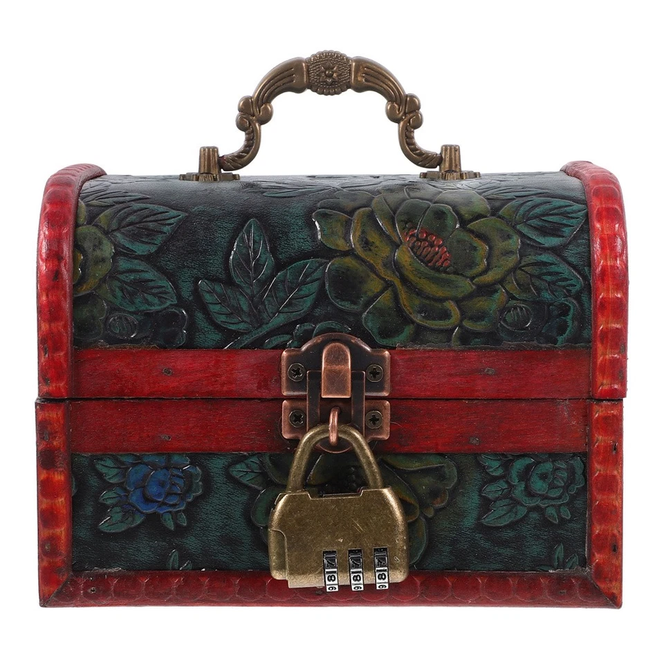  Holz-Schmuckkästchen, Vintage-Truhe, Schmuckkästchen, Andenken, Truhe, - Bild 3 von 4