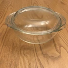 Vintage Clear Pyrex casserole dish with handle lid -perfect condition 682-C