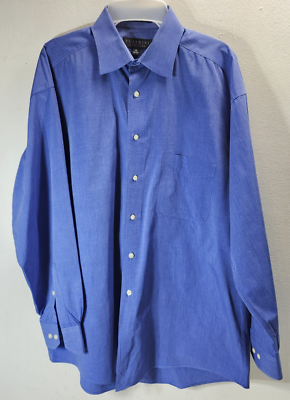 brandini dress shirts Brandini Dress Shirt Mens Medium Gray Geometric Cotton Long Sleeve Button Front