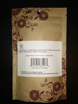 5 Bags Antrodia Taiwanofungus camphoratus/cinnamomea Extract 400Mg * 100Capsules