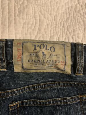 ハンドメイド Polo Ralph Lauren Jeans Youth Size 14 Dark Denim Straight Leg
