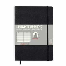 Leuchtturm 1917 Ruled Softcover Lined Notebook in Black - A5 - NEW