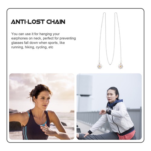 Flower Earbuds Chain Wireless Earphone Neck Strap Wireless Earphone Hanging Rope - 第 10/12 張圖片