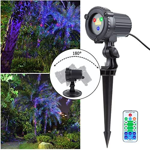 Laser Christmas Lights,Outdoor Garden Laser Lights Stars red green blue