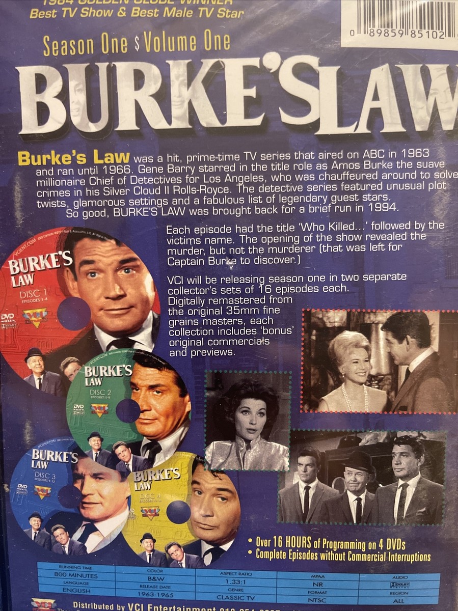 Burke's Law: TV Season 1 - Vo 1 First 16 Episodes DVD
