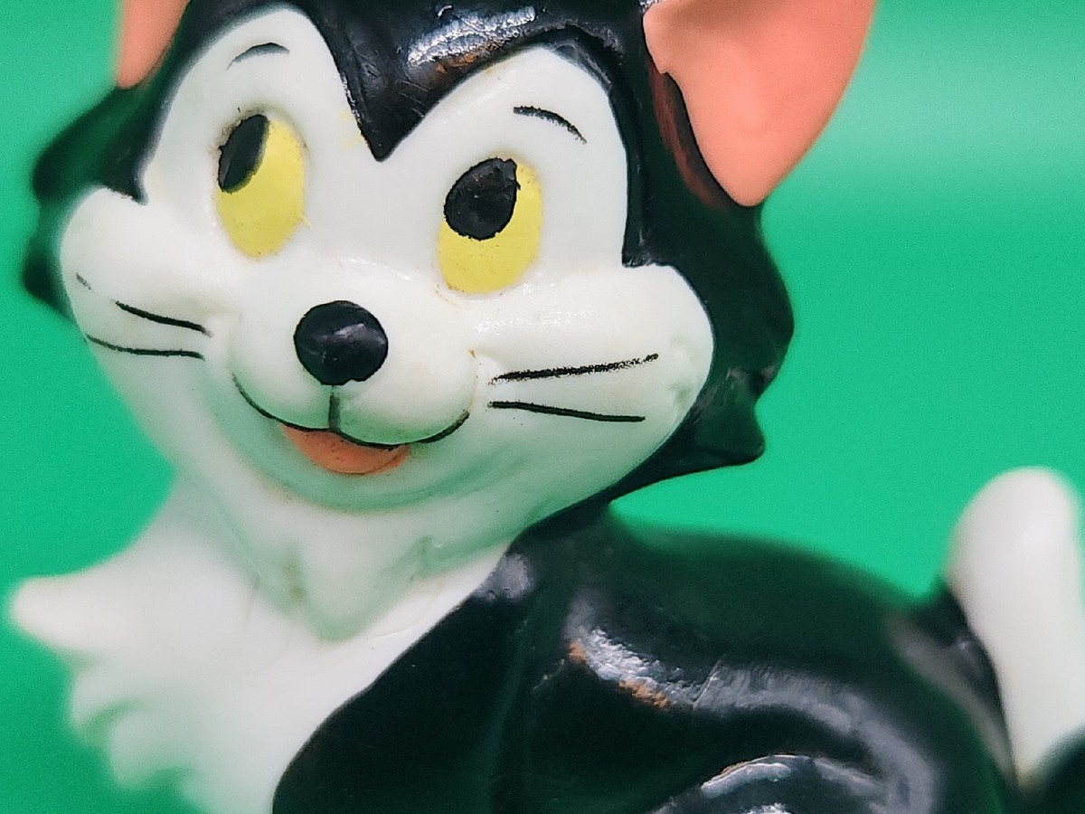 Vintage 1990's Disney Pinocchio Figaro Cat Toy Mini Figure Cartoon