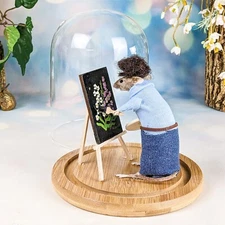 The Joy of Painting Mouse Taxidermy Glass Dome Display Oddities Curiosities gift