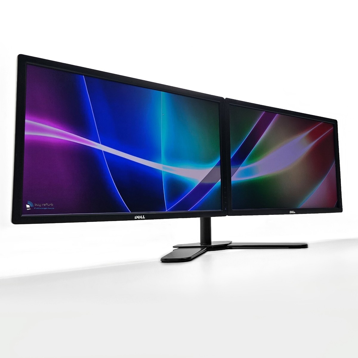 Dual Monitor Bundle 48″ 2×24″ Dell 1920×1200 IPS DVI to HDMI, VGA to USB-C 