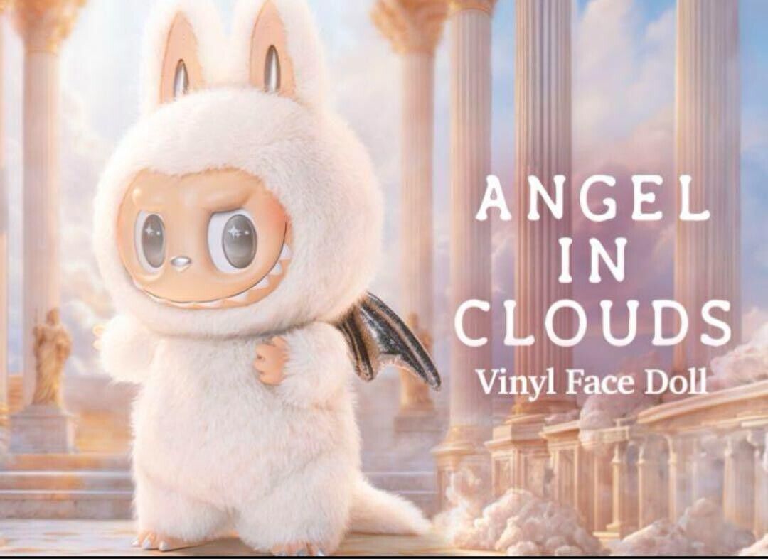 POPMART THE MONSTERS ANGEL IN CLOUDS vinyl plush doll LABUBU POPMART THE MONSTERS ANGEL IN CLOUDS vinyl plush doll LABUBU