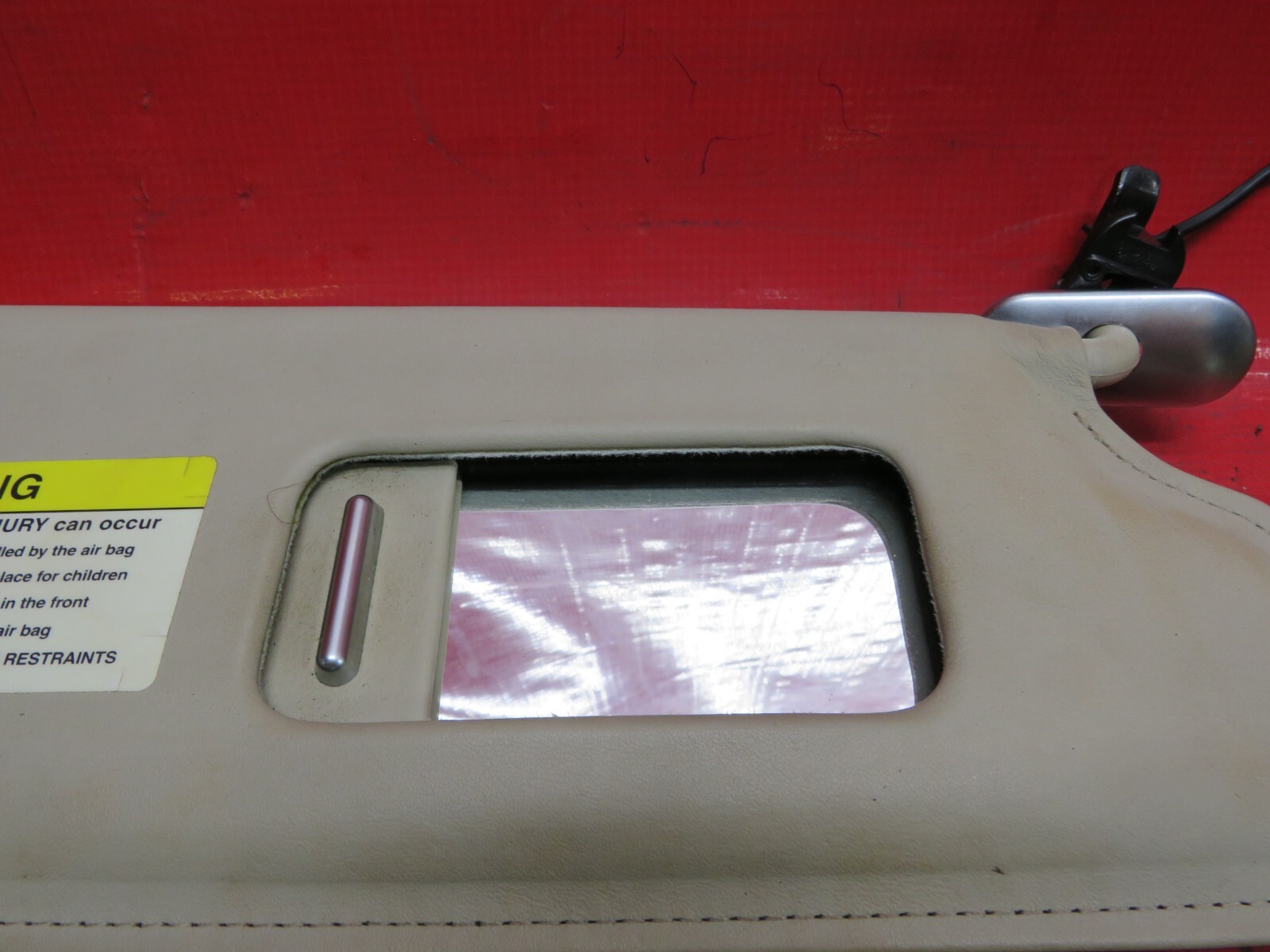 2006 BENTLEY FLYING SPUR FRONT RIGHT SUN VISOR BEIGE