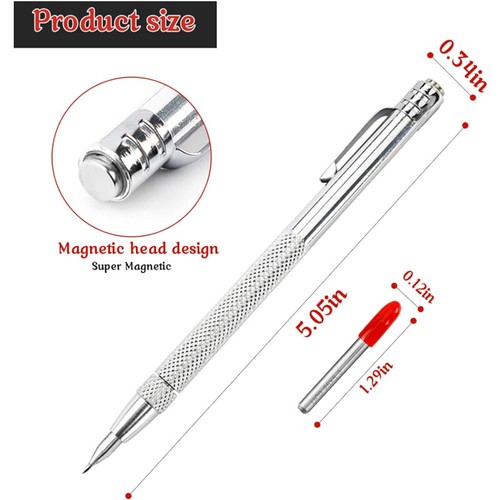 Metal Scribe Tool Premium Aluminium Tungsten Carbide Tip Scriber Etching Pens - Picture 12 of 21