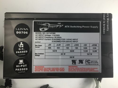 Ultra Xfinity 500W ATX Schaltnetzteil Gaming Computer Build ULT-XF500 - Bild 2 von 5