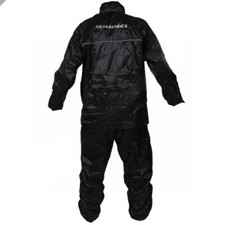 TUTA ANTI PIOGGIA ACQUA SET COMPLETO IMPERMEABILE MOTO NERO GIUDICI