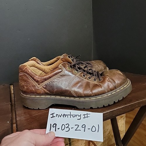 Chunky Dr Martens Shoe Men's Sz 11 M Brown Leather Shoe England 2010 Era Used - Picture 14 of 14