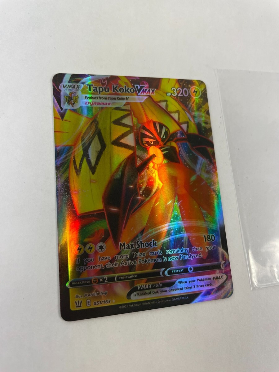Pokemon Tapu Koko Vmax HP 320 Max Shock 180 051/163 | eBay