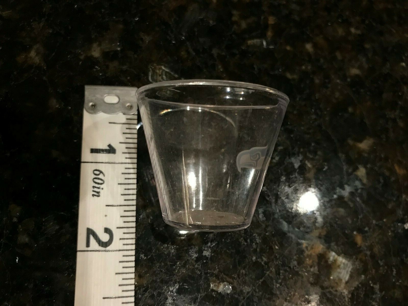 NFL FOOTBALL MINI GUMBALL CLEAR PLASTIC SHOT GLASS CUP SEATTLE SEAHAWKS ...