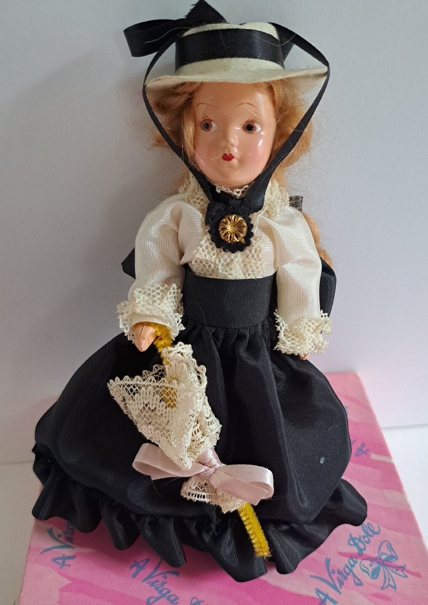50s ボトルキャップドール　USA ヴィンテージ Vtg 1950's Virga Doll #473 Gibson Girl In Original Box Beehler