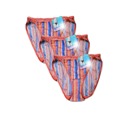 Vanity Fair Women's Illumination String Bikini Panties - Silky Stretch With Satin Trim, Strawberry Print