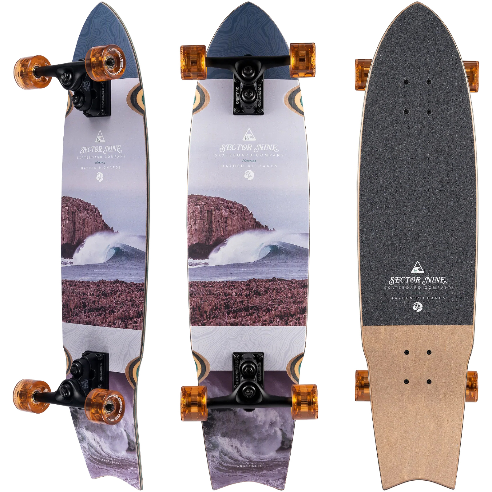 Sector 9 Longboards Cruiser Skateboard Unagi Rips 8.75" x 34.5"