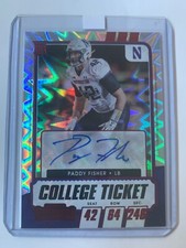 2021 Contenders Draft Picks RED Paddy Fisher Red Explosion Holo RC Auto #178