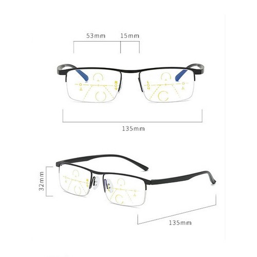 Reading Glasses,Titanium Progressive Far and Near Dual-Use Reading Glass - Picture 3 of 14