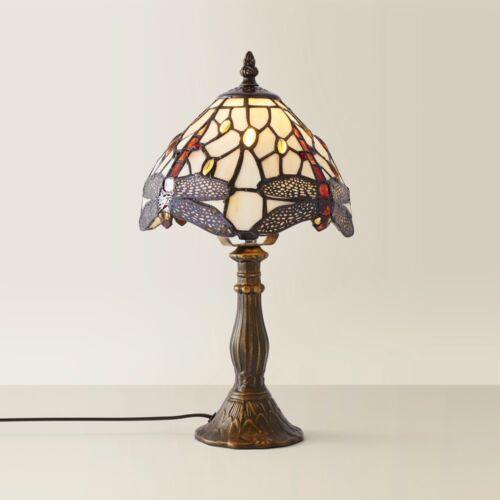 Stained Glass Table Lamp Traditional Mosaic Shade Handcrafted Living Room Light - Picture 13 of 13