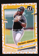 2023 Donruss Termarr Johnson On Fire 51/75 Variation Rookie PIRATES #142 RARE 