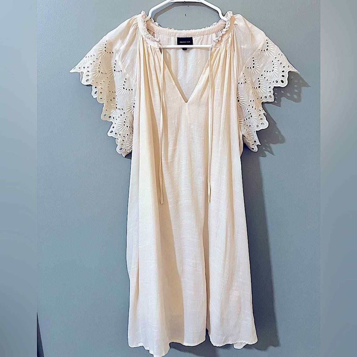 target white lace dress Alexis For Target Dress 2X White Eyelet Sleeveless Pleated Mini NWT
