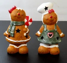 Bed Bath and Beyond Christmas Gingerbread Couple Lights Up Figurines