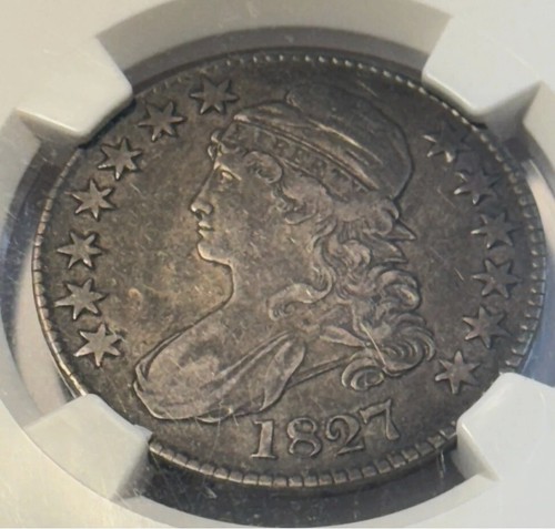 1827 square 2 50c Capped Bust Half Dollar NGC VF35 - Picture 3 of 4
