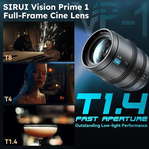 Sirui VP-1 Vision Prime 24/35/50 mm T1.4 obiettivo cinematografico full frame per attacco E,RF,Z, L - Foto 23 di 45