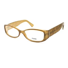 Fendi Women's FF844 718 Light Brown Oval Eyeglasses Frames 52 x  14 x  130