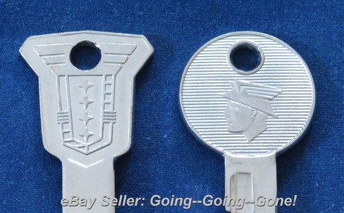 SET ORIGINAL LINCOLN MERCURY KEY BLANKS 1952-1958 H15 H16 H21 1127B 1127C NOS - Picture 2 of 5