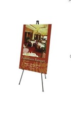 Quartet Heavy-Duty Adjustable Instant Easel Stand 25" to 63" High Steel Black