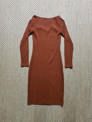 Shein ribbed knit sweetheart bodycon midi dress rust copper color XS petite NWOT | eBay Shein ribbed knit sweetheart bodycon midi dress rust copper color XS petite NWOT | eBay