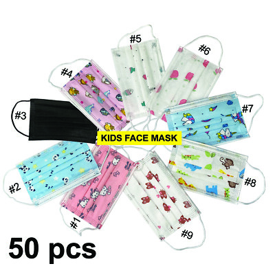 [50 Packung] Cartoon Kinder Gesicht Maske Kleinkind Entsorgung 3 Lyers USA
