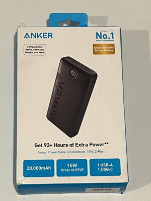  Anker 20,000 mAh 15W 2-Port Portable Charger Battery Power Bank  